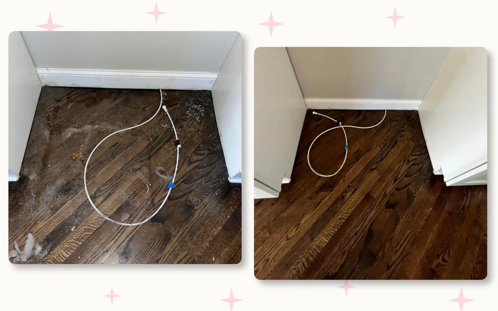 Residential floor cleaning before and after by Tidy KC