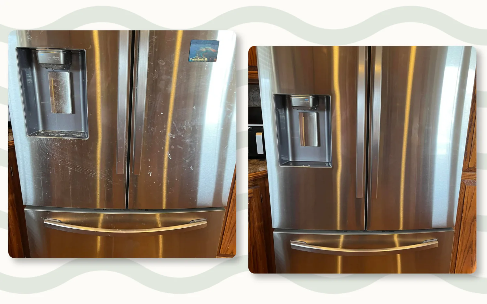 Second residential fridge cleaning before and after by Tidy KC