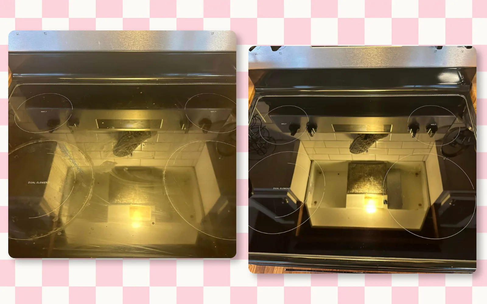 Stove top cleaning before and after by Tidy KC