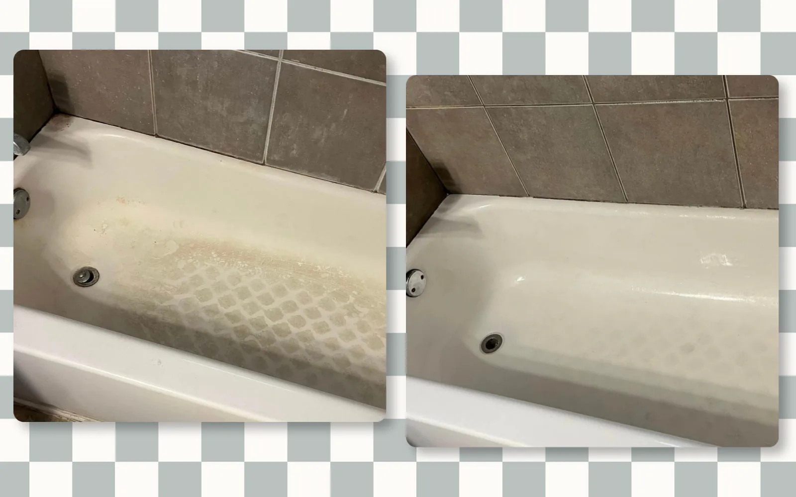 Residential tub cleaning before and after by Tidy KC