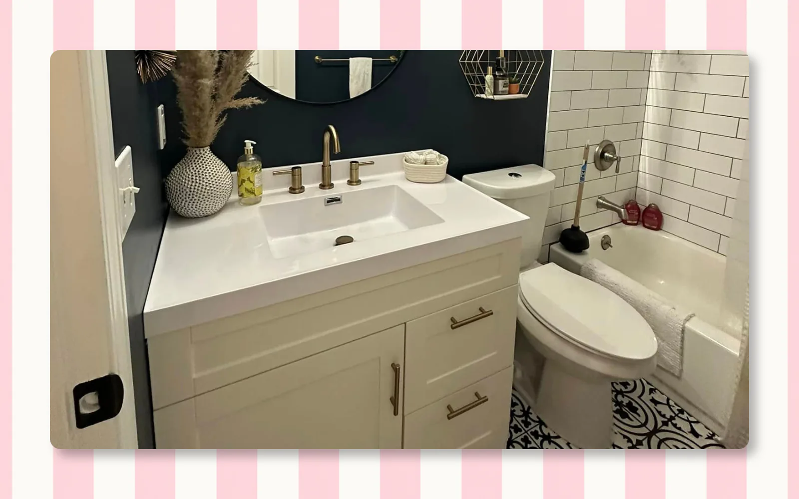 Residential bathroom sink cleaning completed by Tidy KC