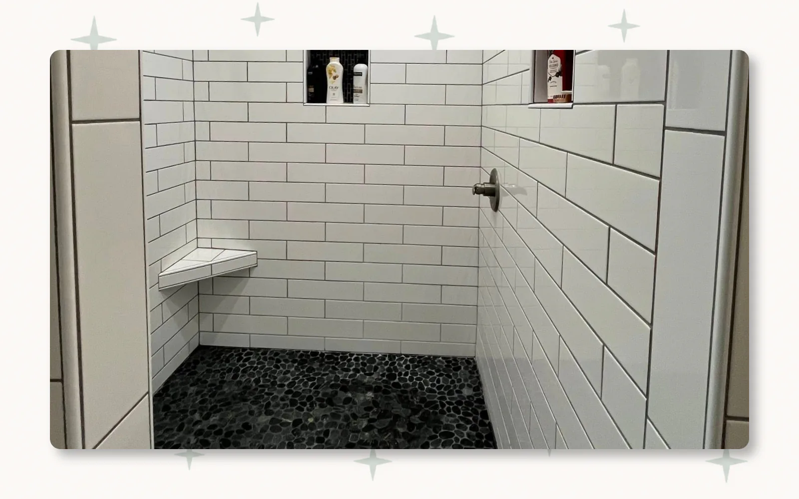 Residential shower cleaning completed by Tidy KC