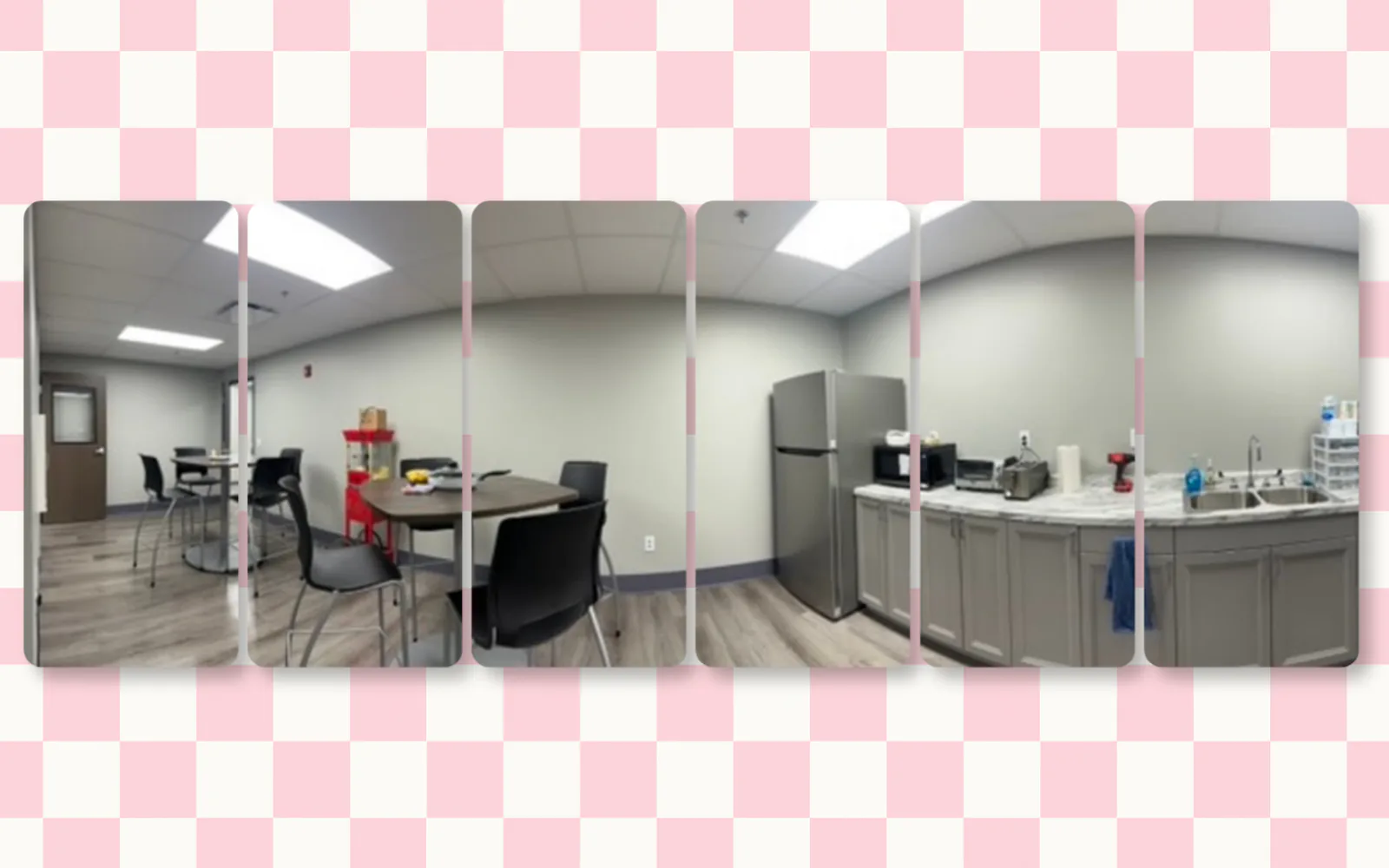 Commercial training room and entry area after cleaning