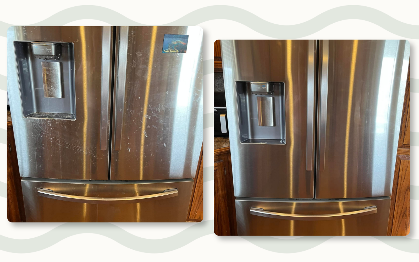 Second residential fridge cleaning before and after by Tidy KC